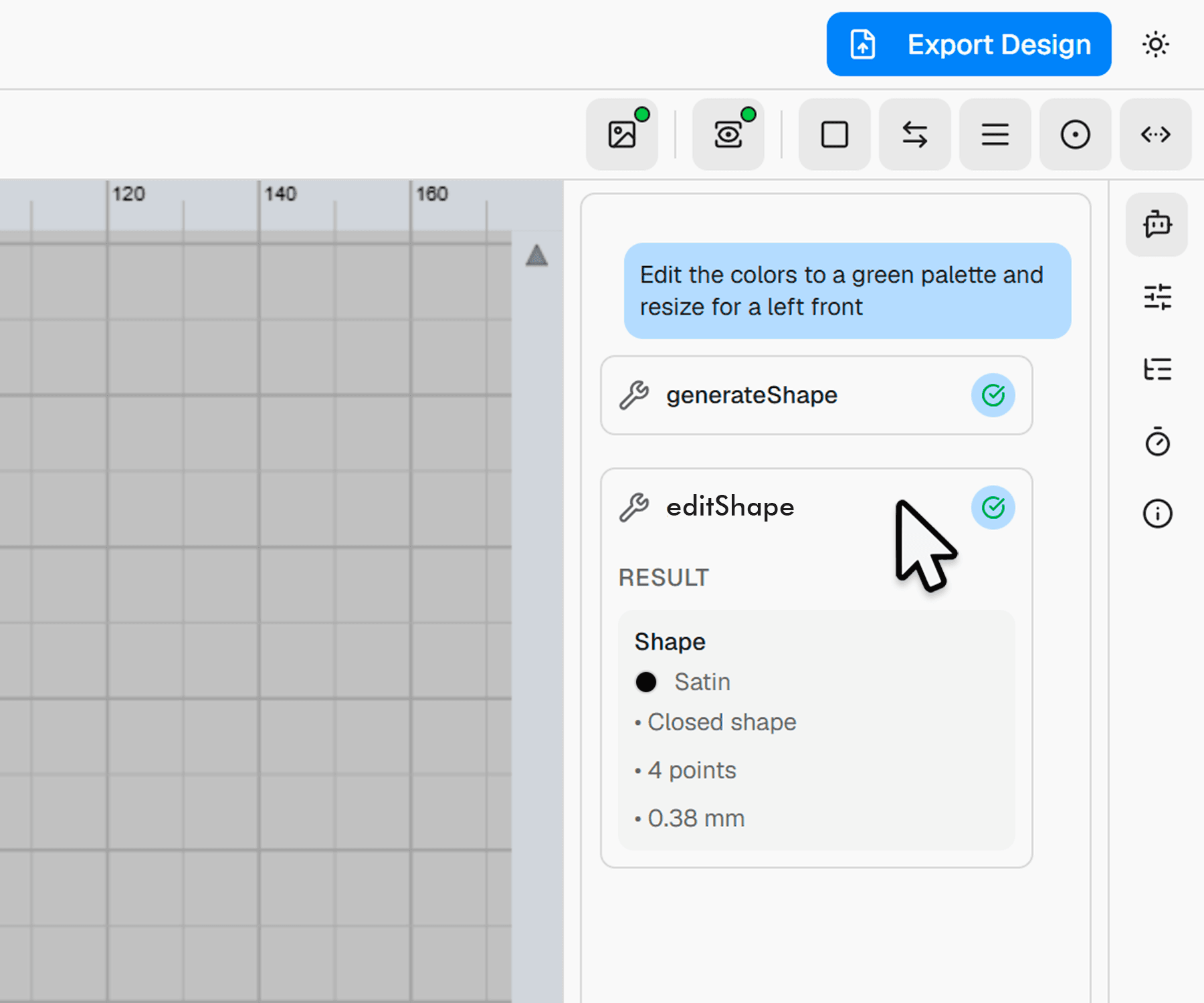 Work with your design using Agent.